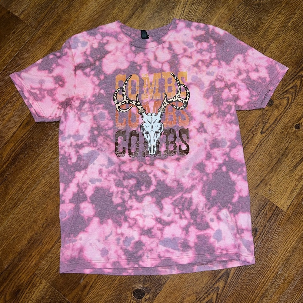 Luke Combs Shirt Country Tour Pink Tie Dye Rodeo Western Chic Soft-Style Size L
